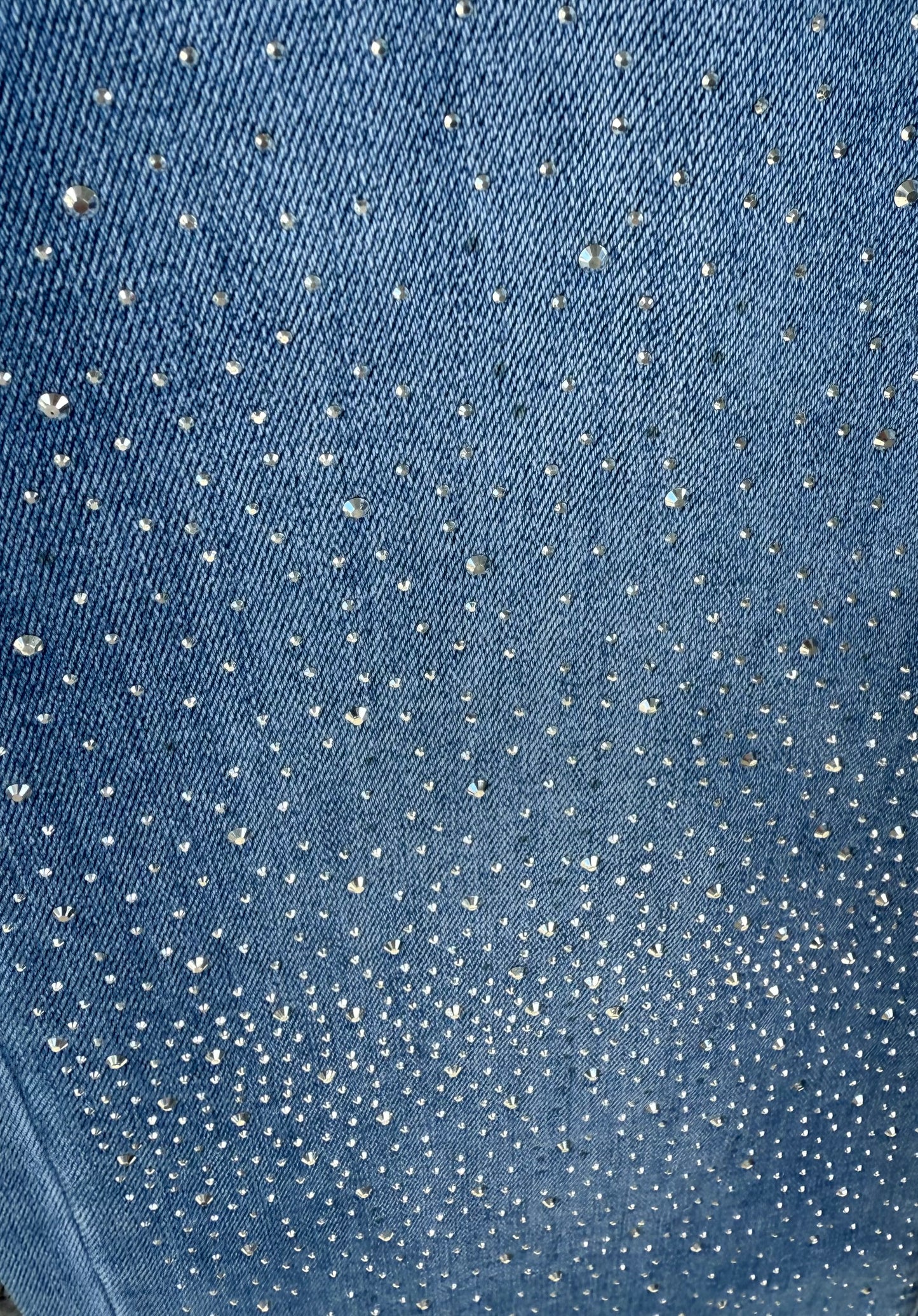 Jeans wide leg met sparkles