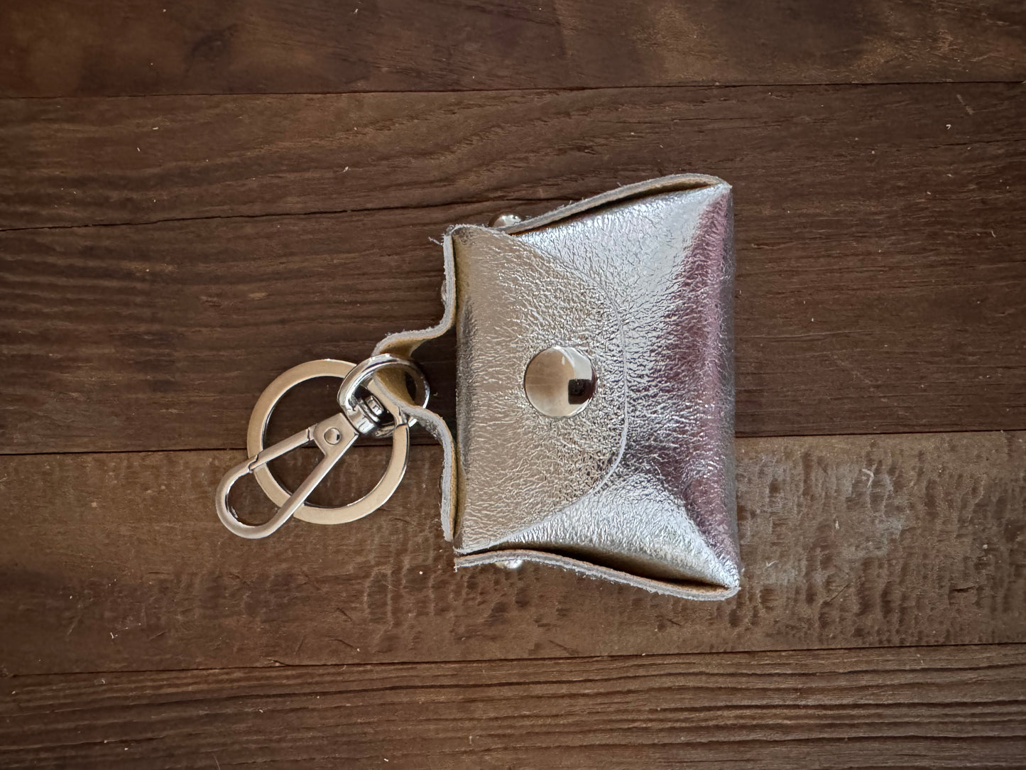 Charm / sleutelhanger tasje zilver