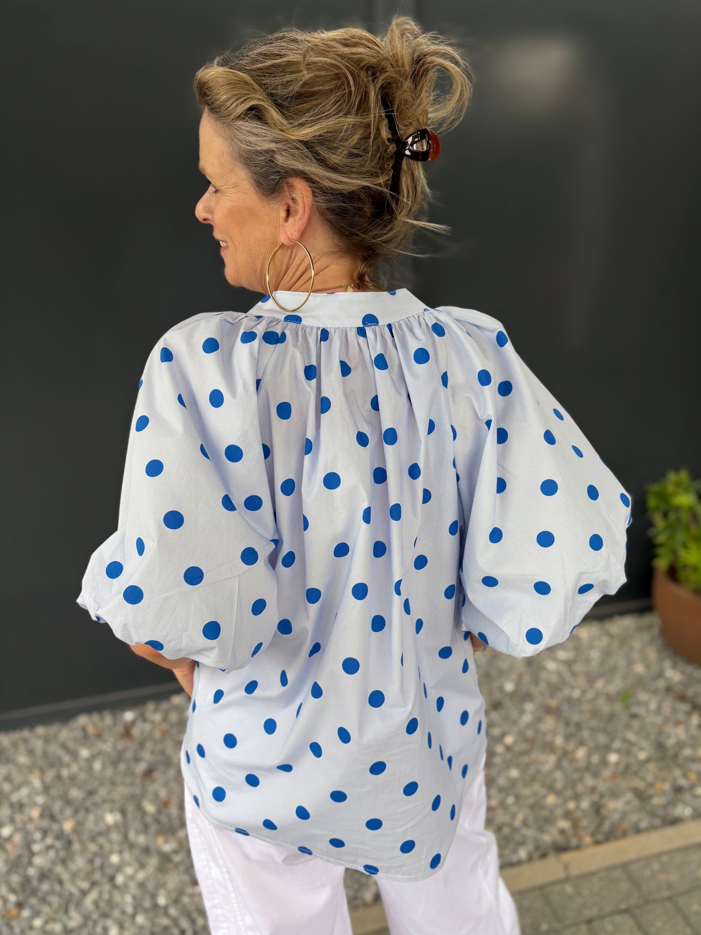 Blouse oversized polka dots