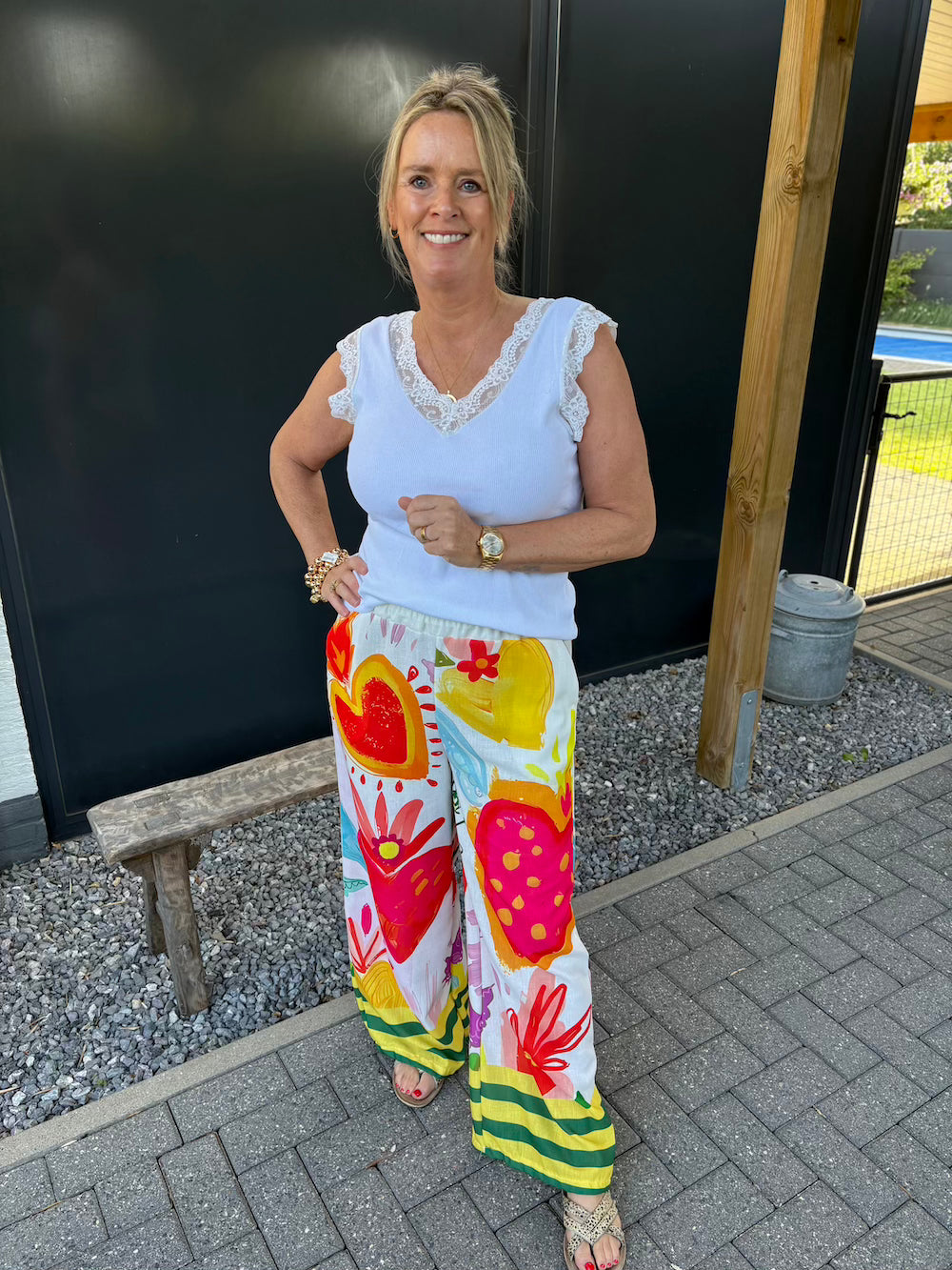 Broek met print