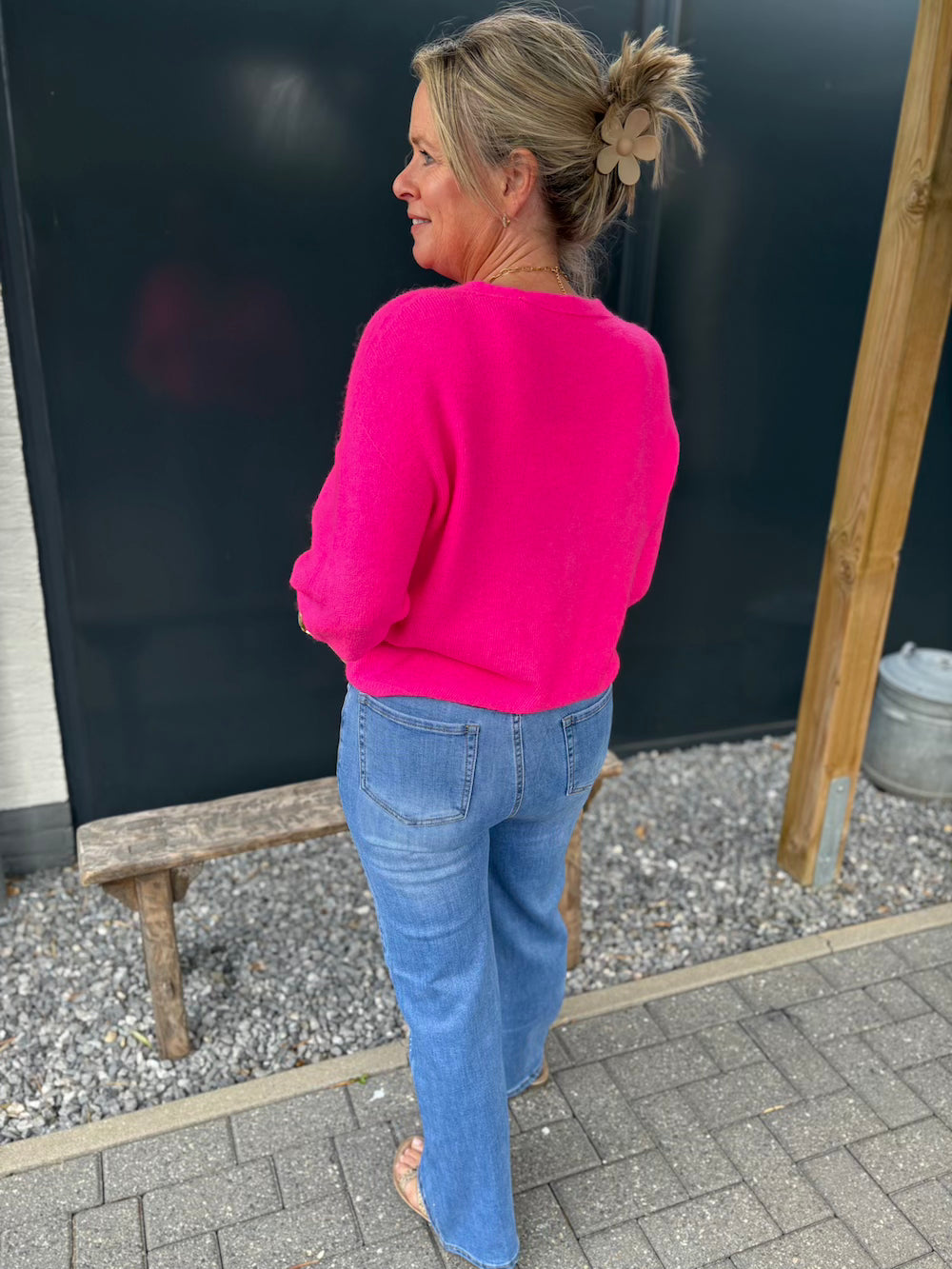 Vestje alpaca hotpink