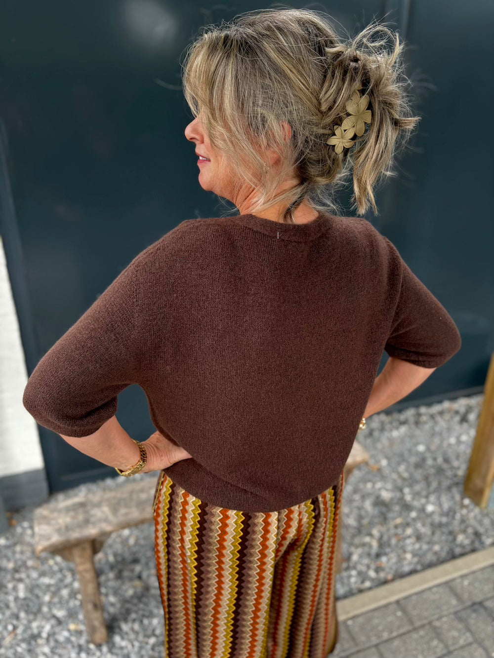 Vestje alpaca bruin