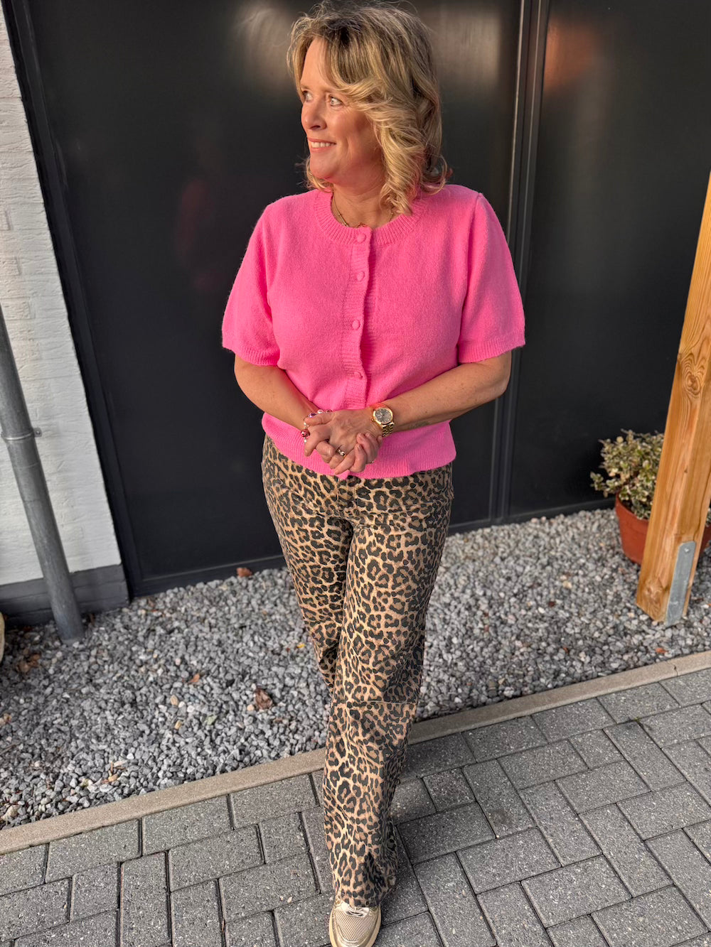 Vestje roze korte mouw
