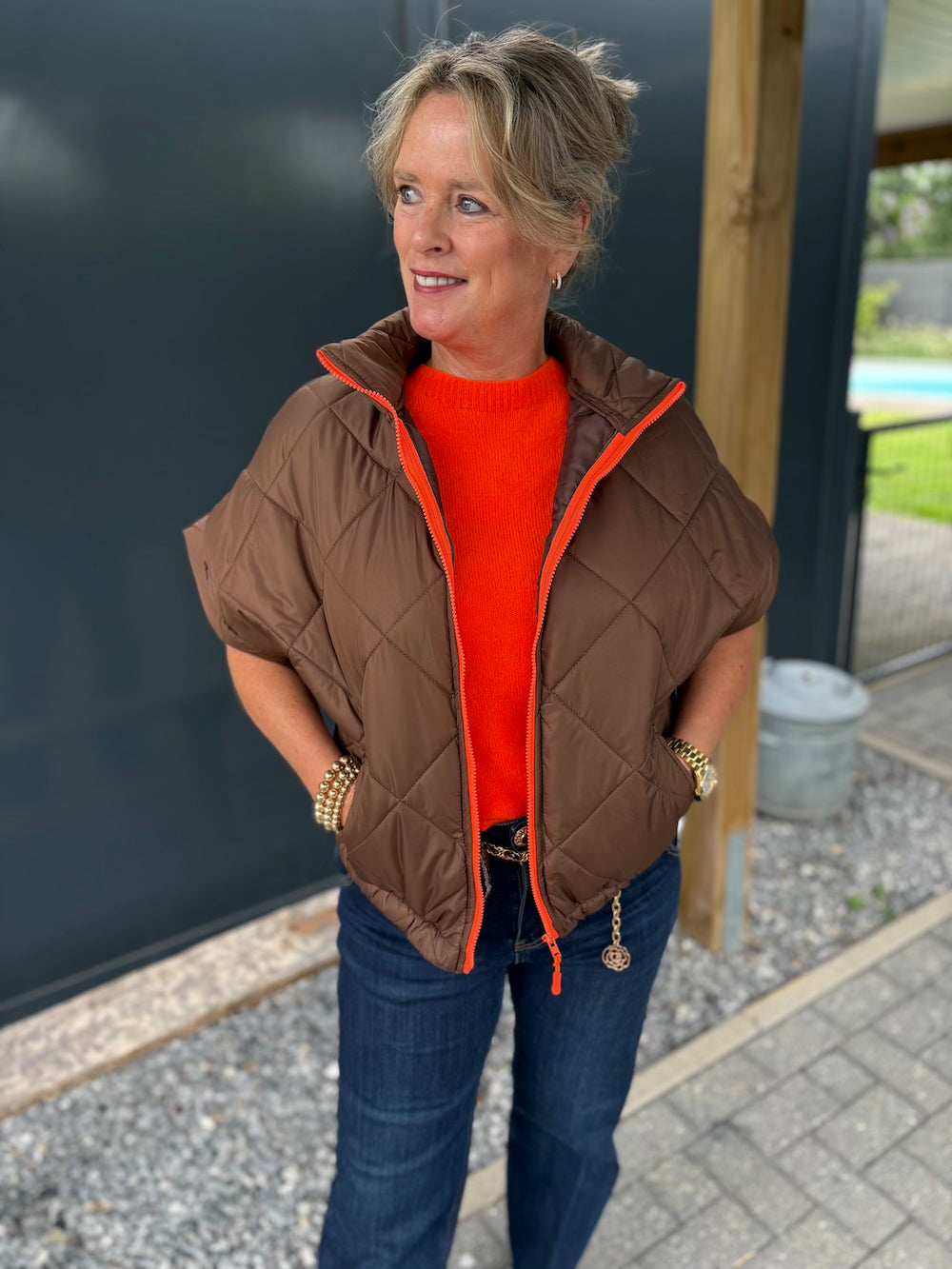 Bodywarmer bruin