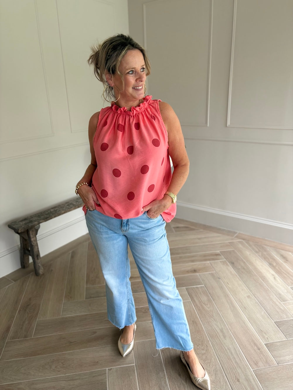 Top A lijn Polka dot