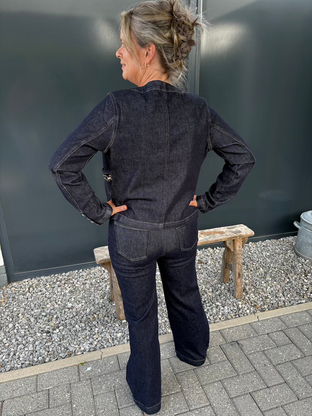Jeansjasje met details