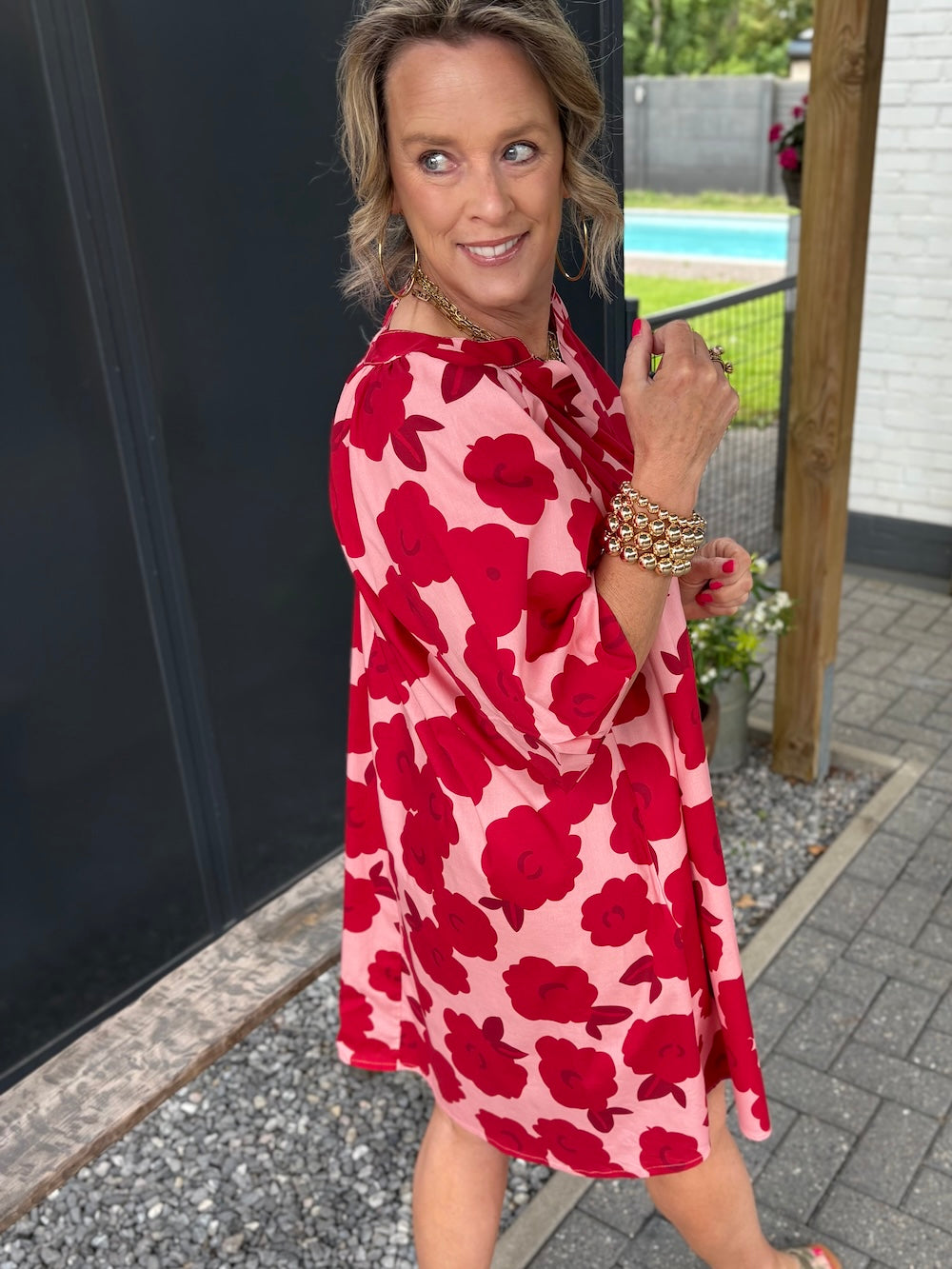 Zomerjurk gebloemd oversized!