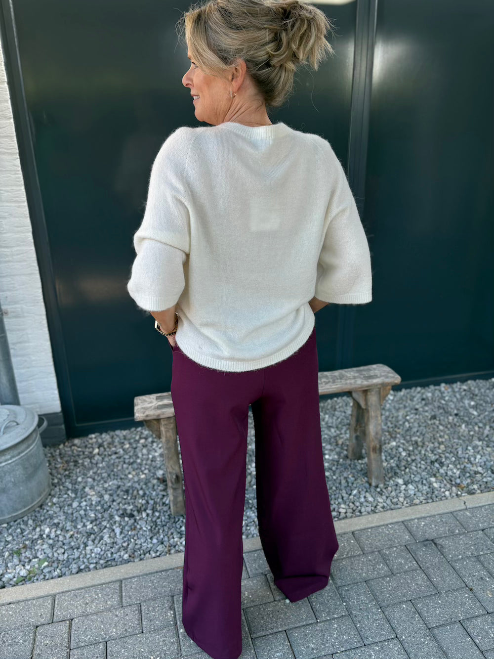 Pantalon bordeaux/ pruimkleur