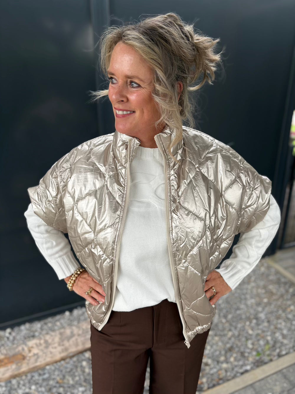 Bodywarmer goud