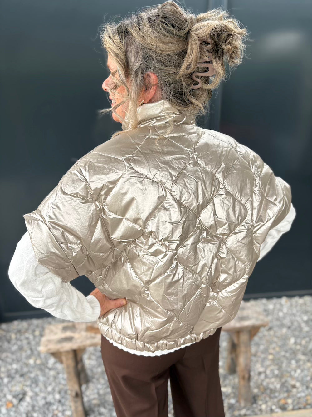 Bodywarmer goud