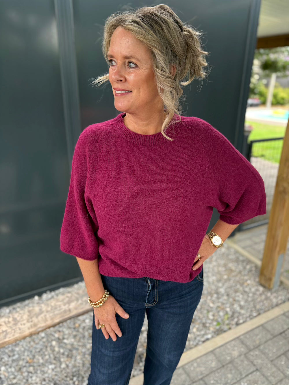 Truitje alpaca bordeaux