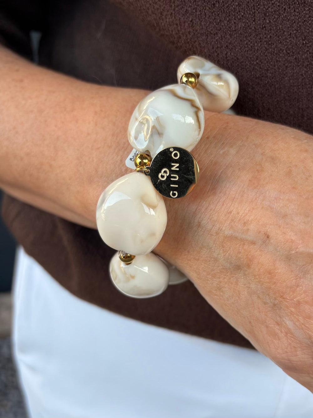 Armband met grote kralen