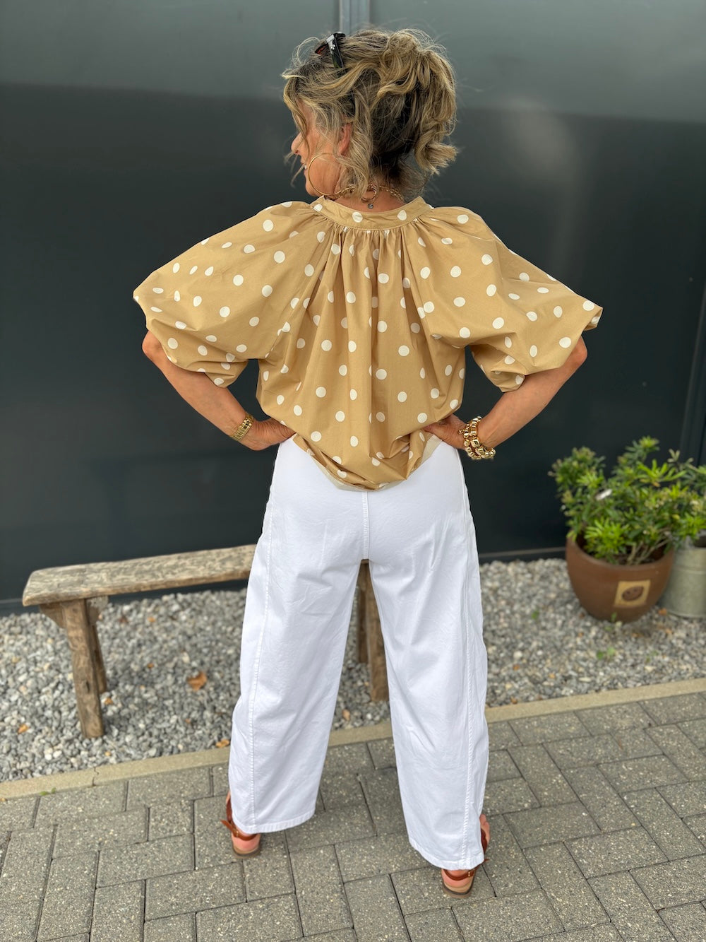Witte ballon broek