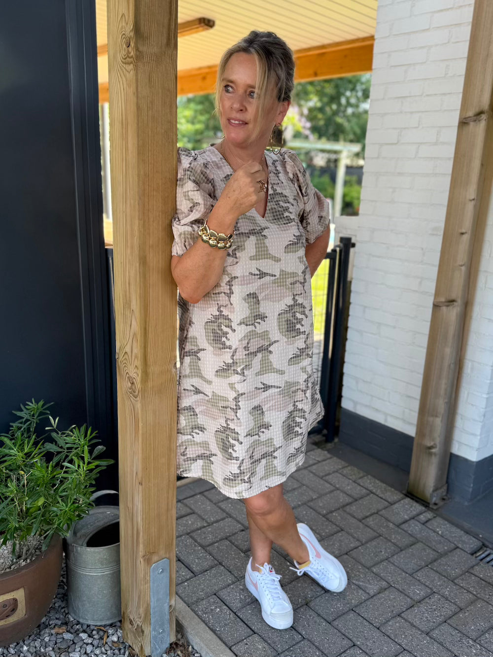 Army jurkje met pofmouw