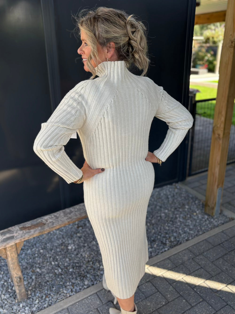 Midi dress beige