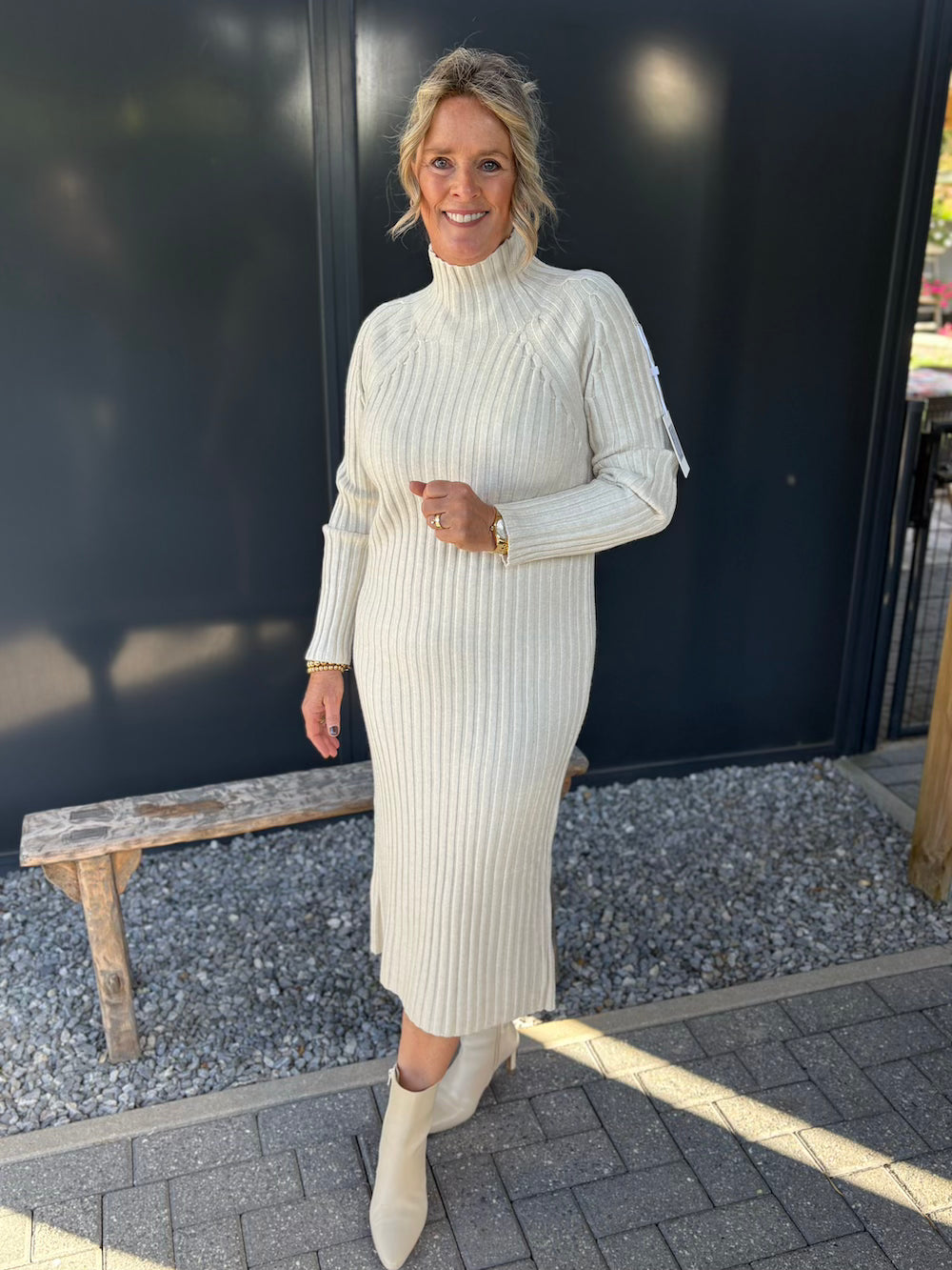 Midi dress beige