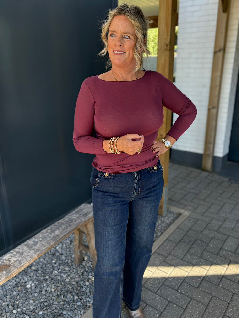 Truitje met kasjmier bordeaux