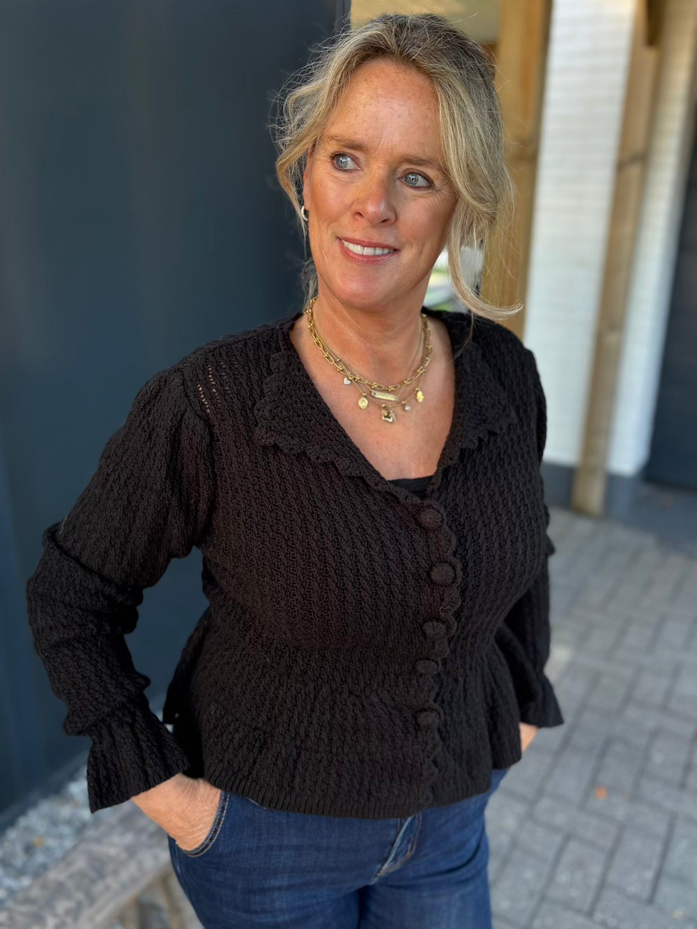 Vestje getailleerd zwart