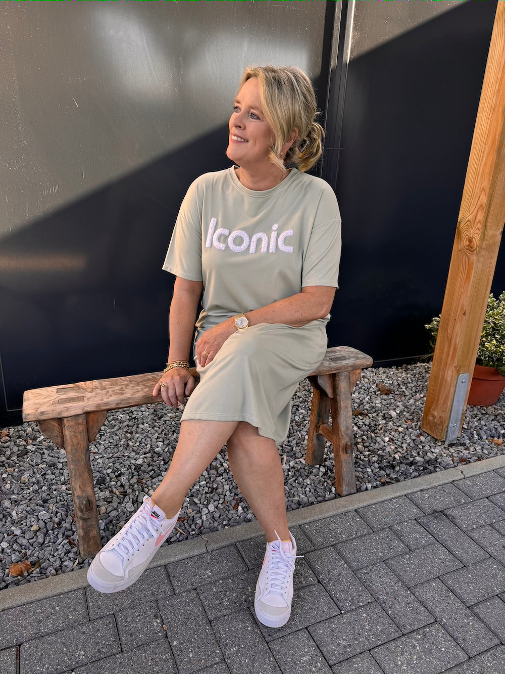 Shirt dress Iconic groen