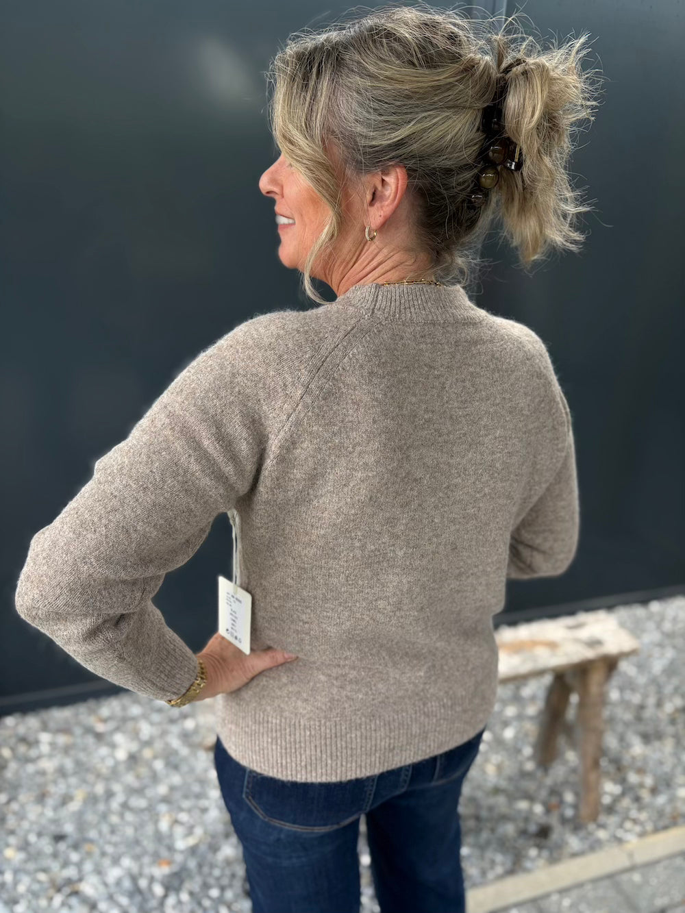 Trui Paris taupe