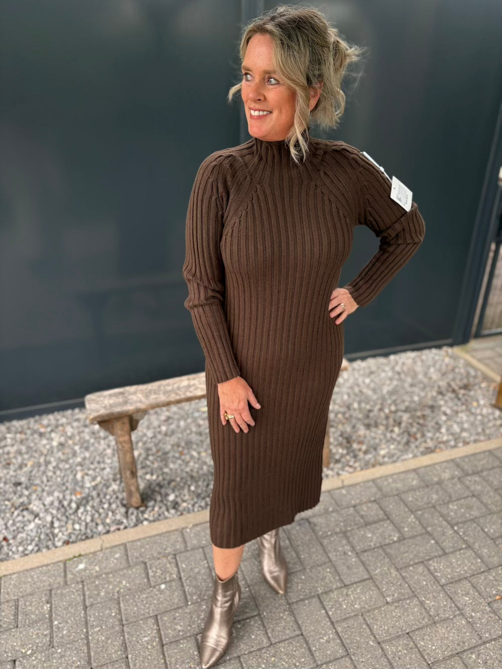 Midi dress chocolade