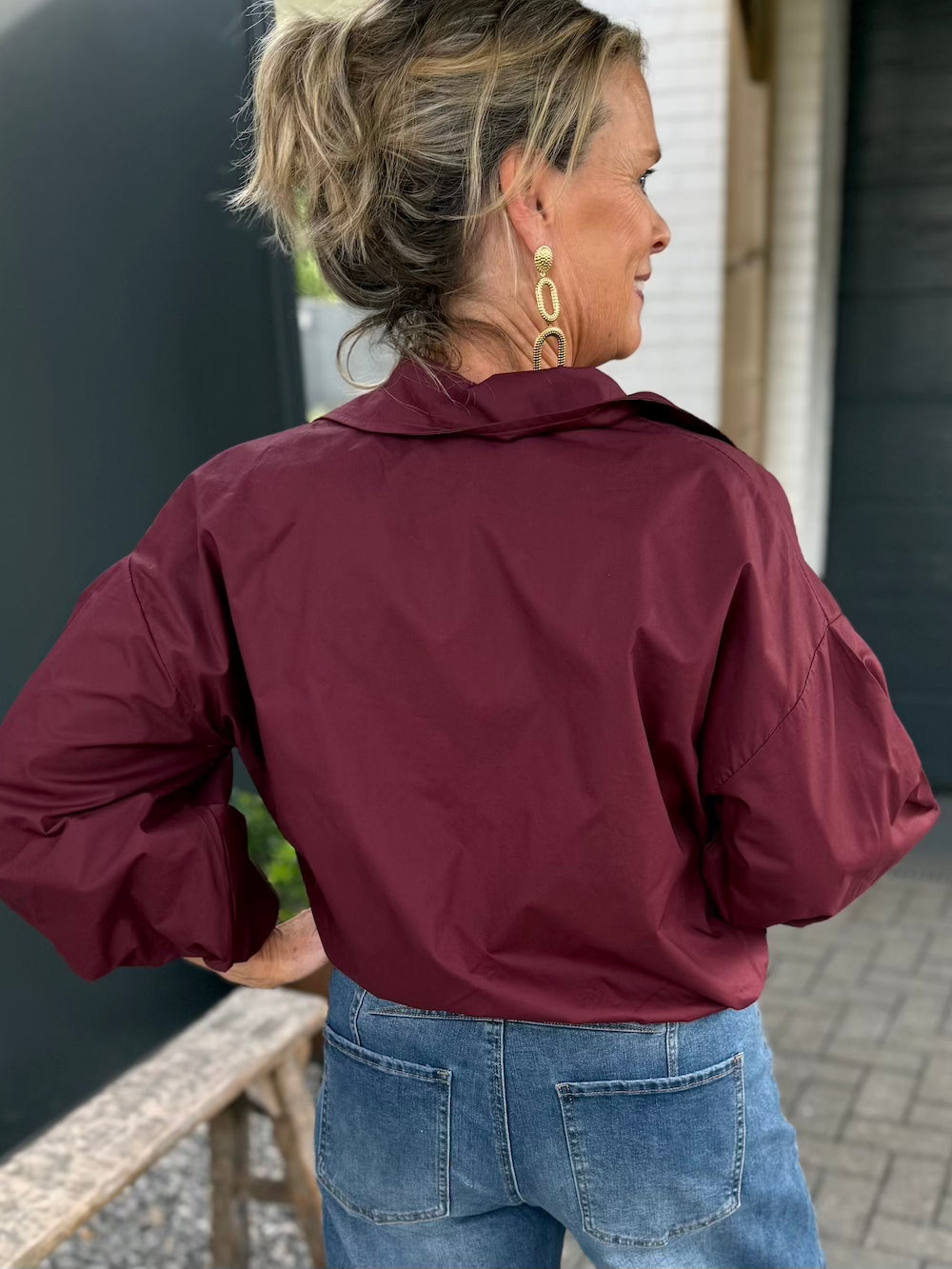 Bomber jasje met 3/4 mouw