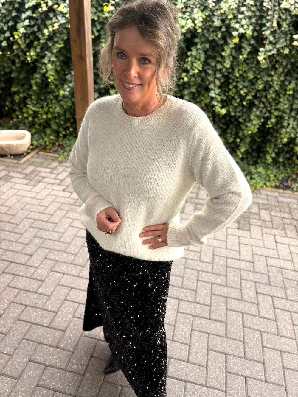 Rok met pailetten zwart