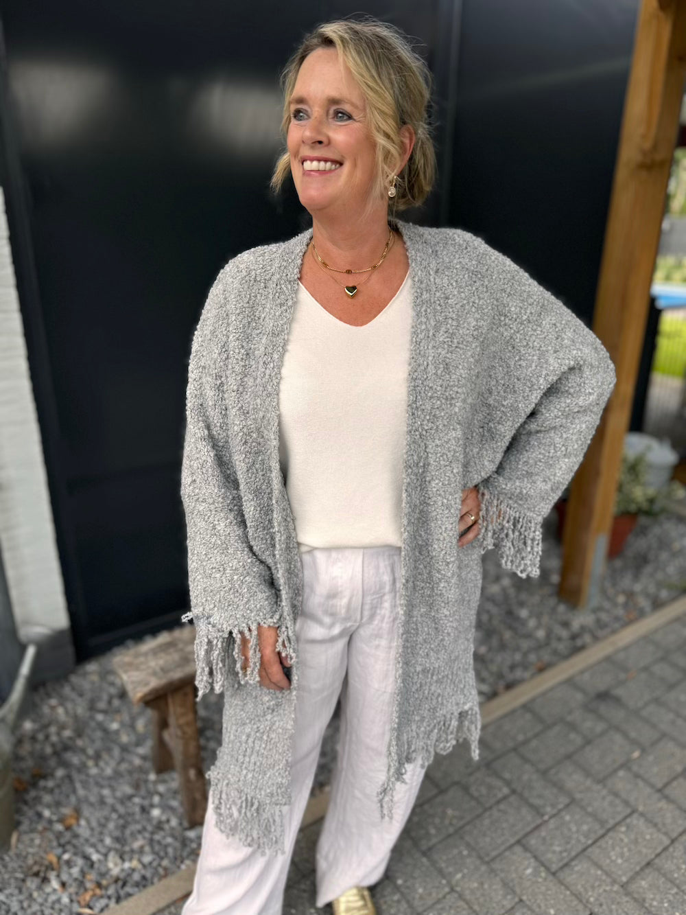 Vest boucle met franjes