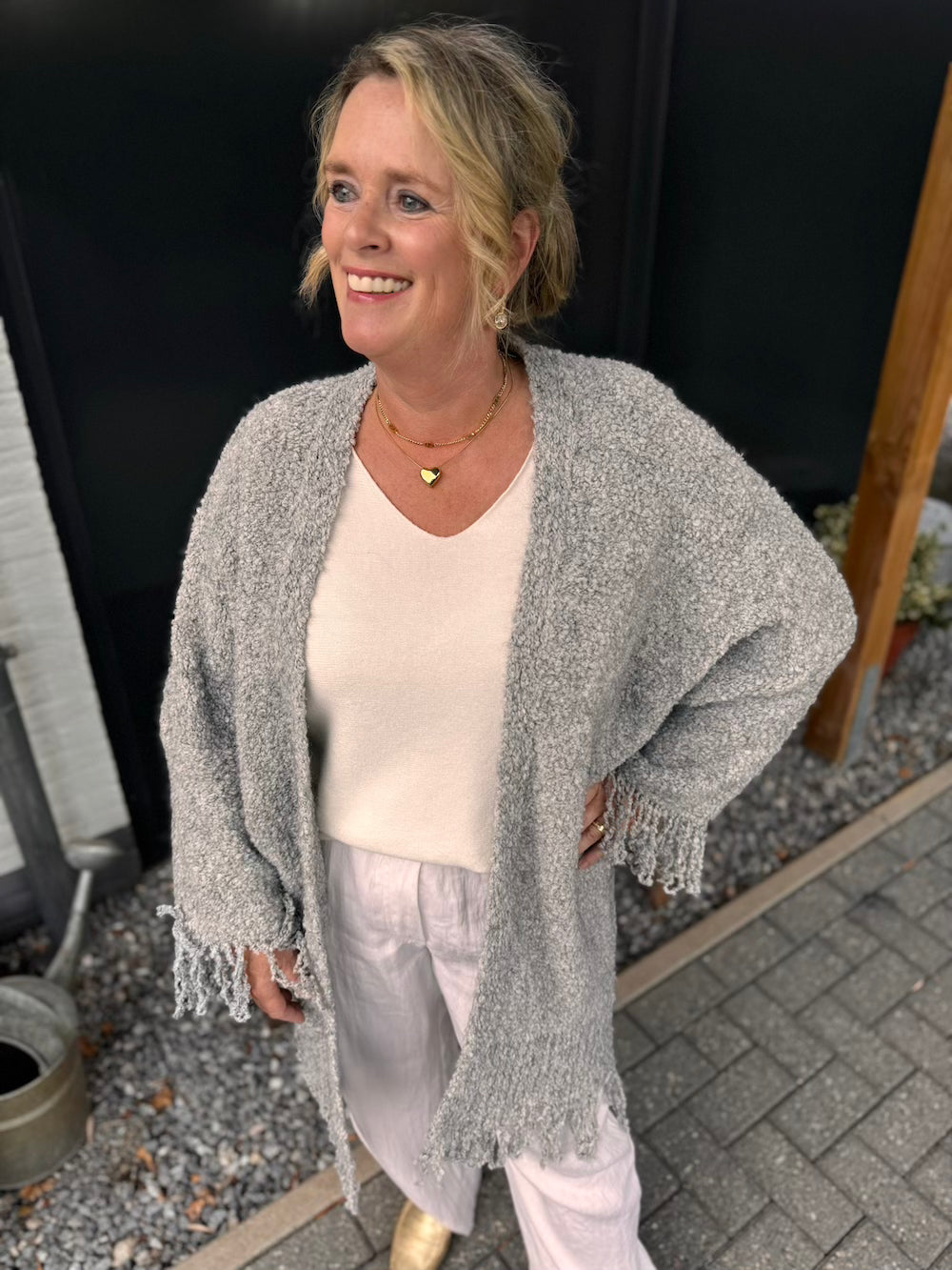 Vest boucle met franjes