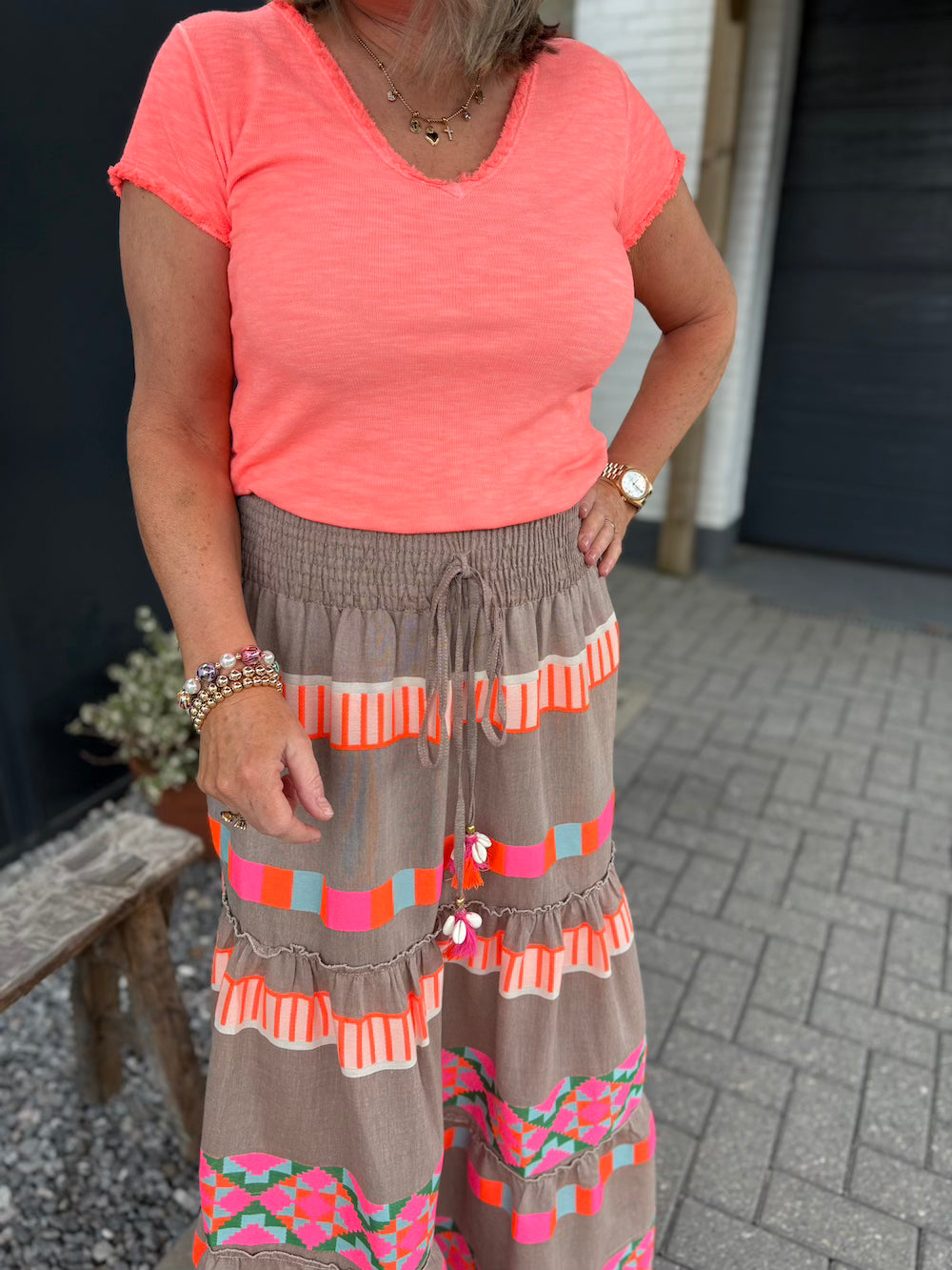 T shirt neon oranje
