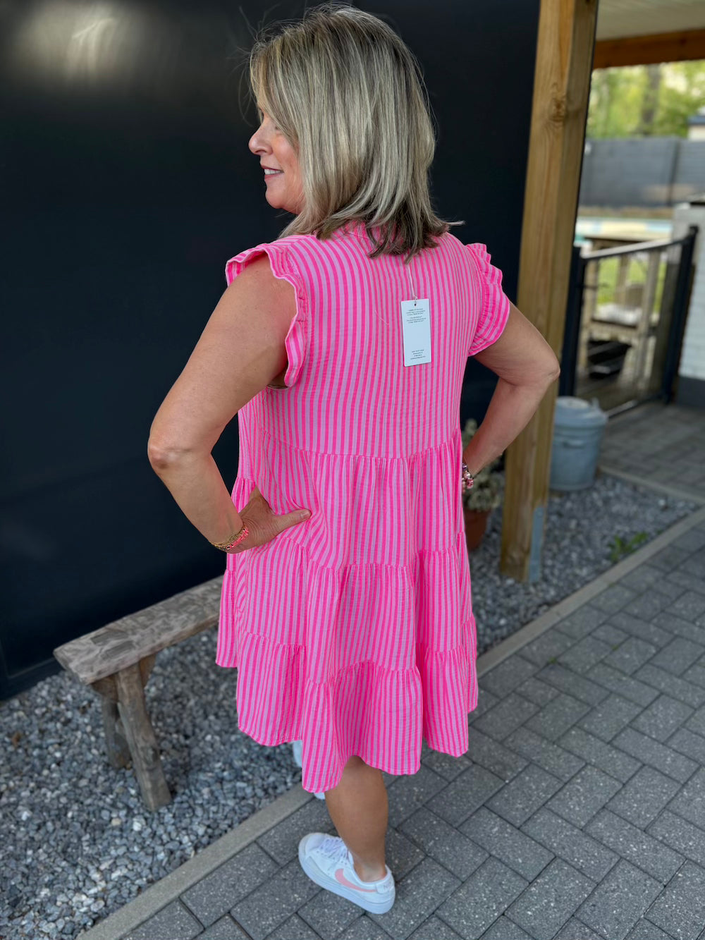 Jurkje tetra roze neon strepen kort