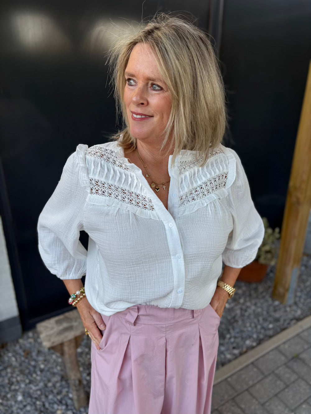 Blouse tetra wit