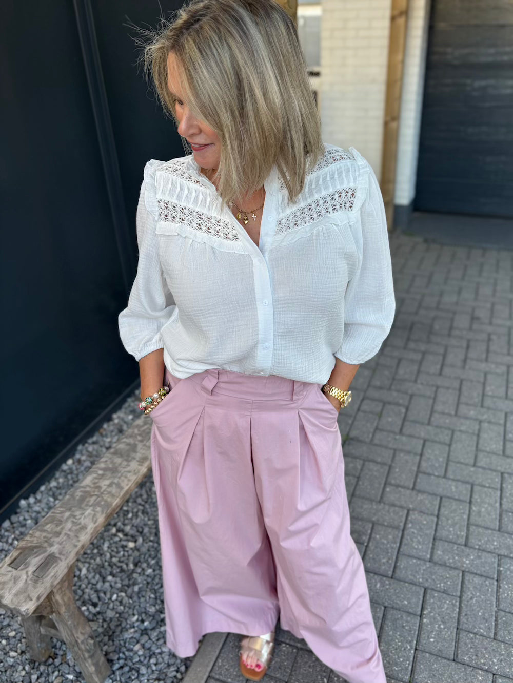 Blouse tetra wit