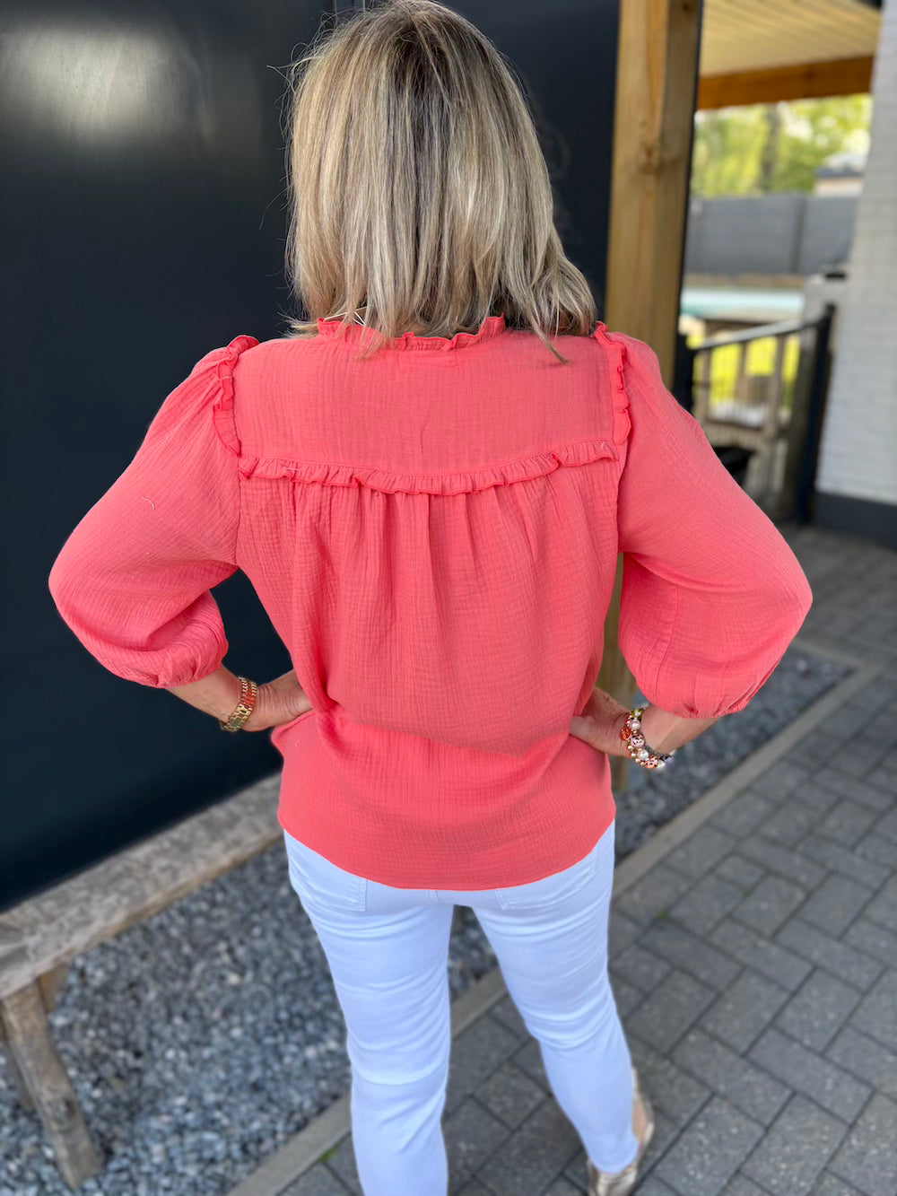 Blouse tetra koraal