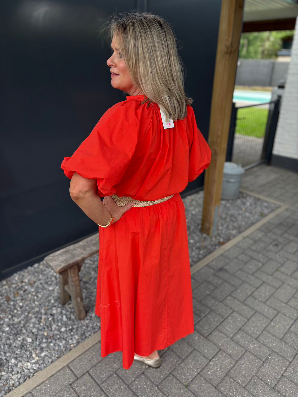 Set rok en blouse koraal