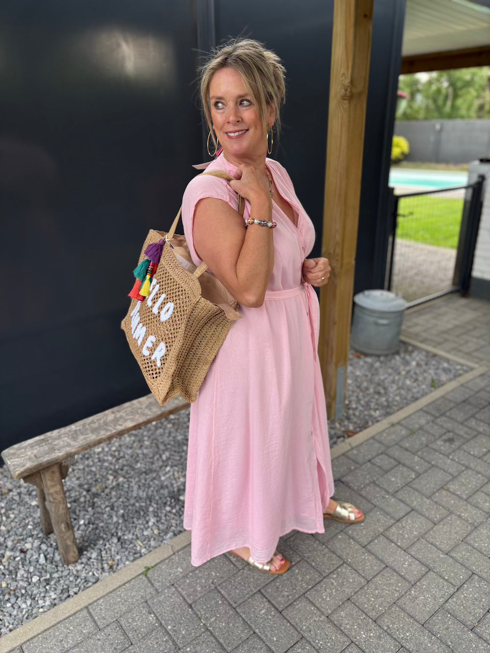 Maxi dress roze