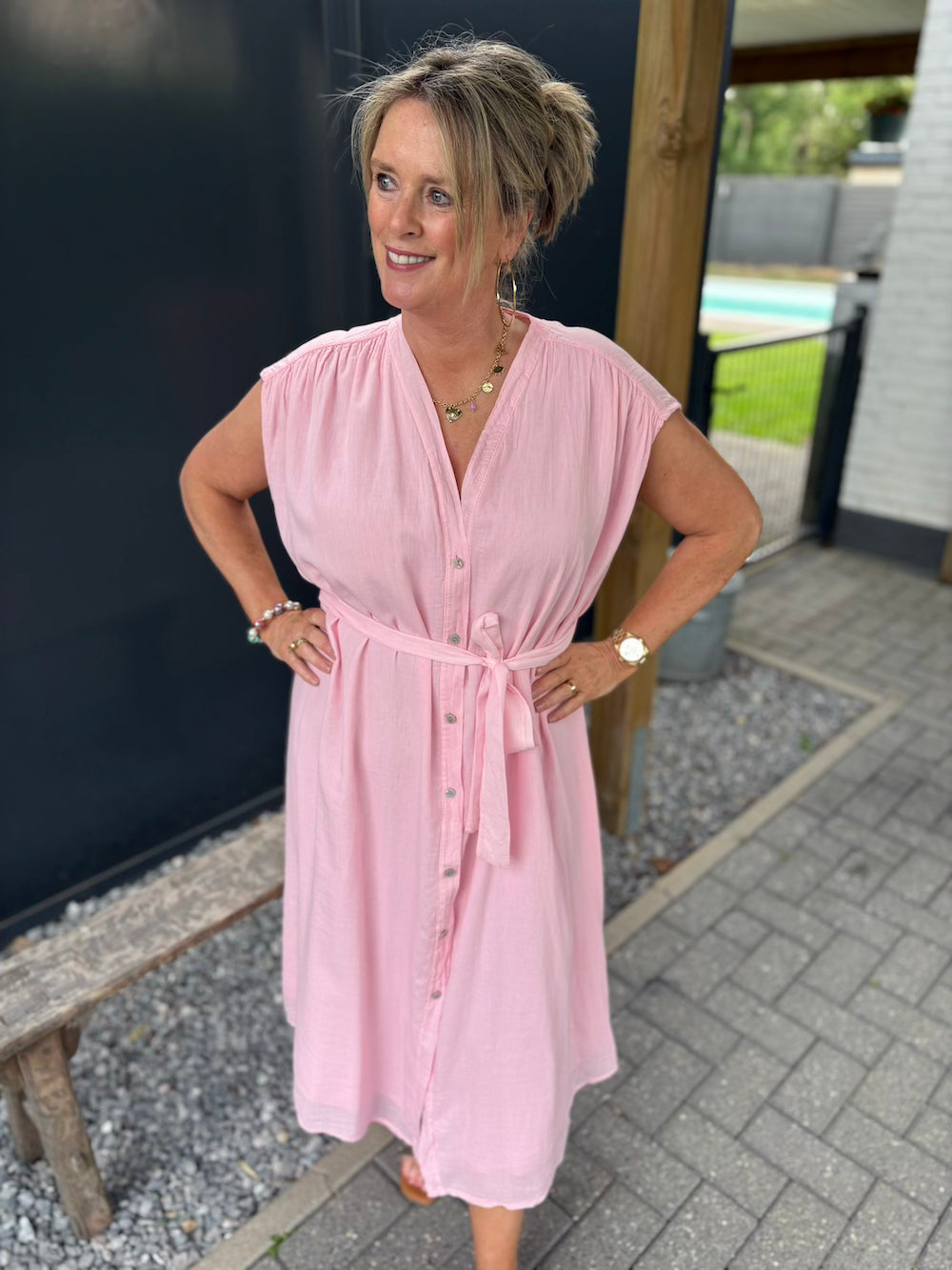 Maxi dress roze