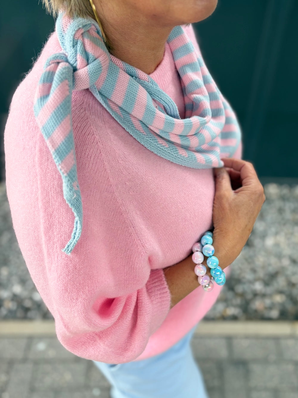 Truitje alpaca 3/4 mouw roze