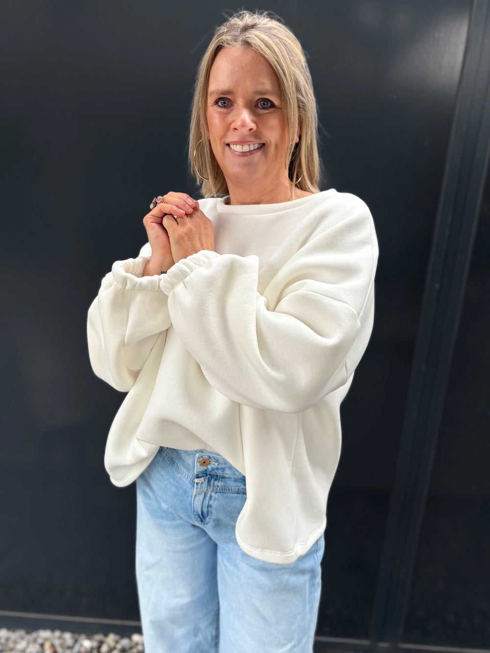 Sweater DOG MOM wit roze