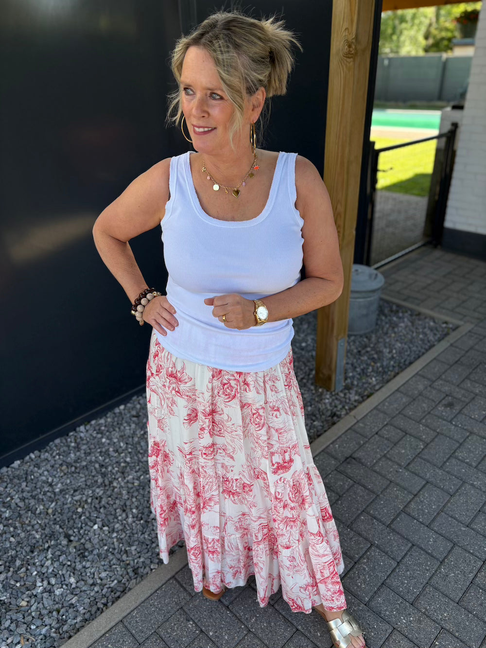Rok met print rood