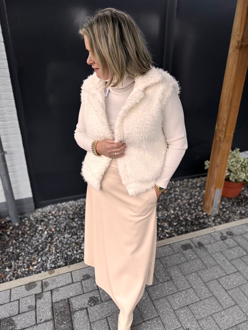 fluffy bodywarmer