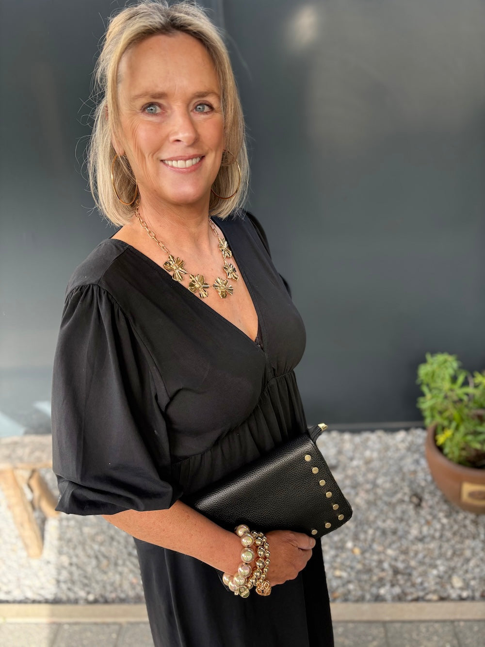 Tasjes met studs leer