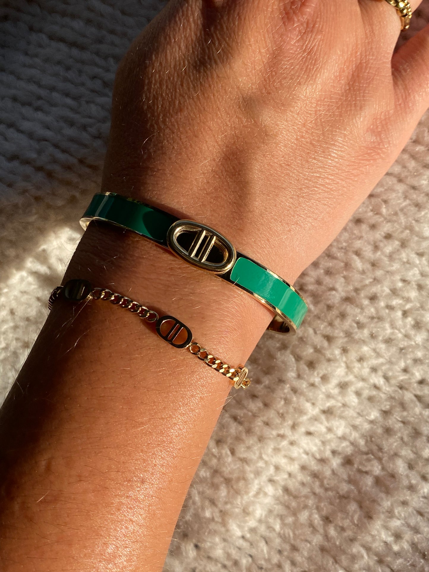 Armband D groen