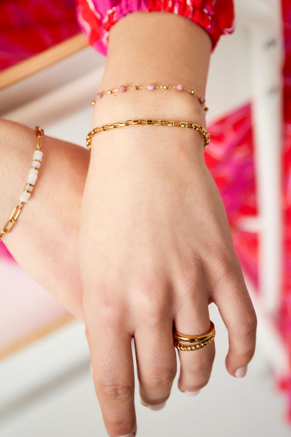 Armbandje schakel vierkant