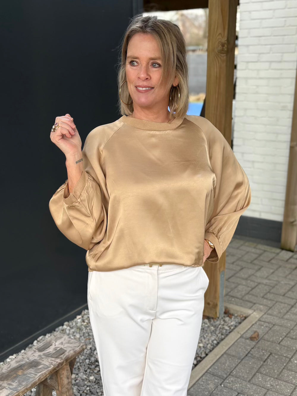 Longsleeve brons glanzend
