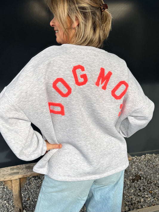 Sweater DOG MOM koraal