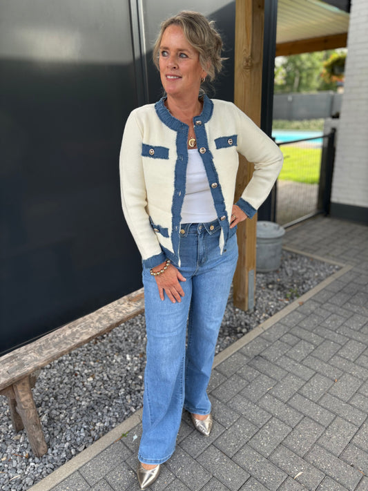 Jeans met mooie knoopjes