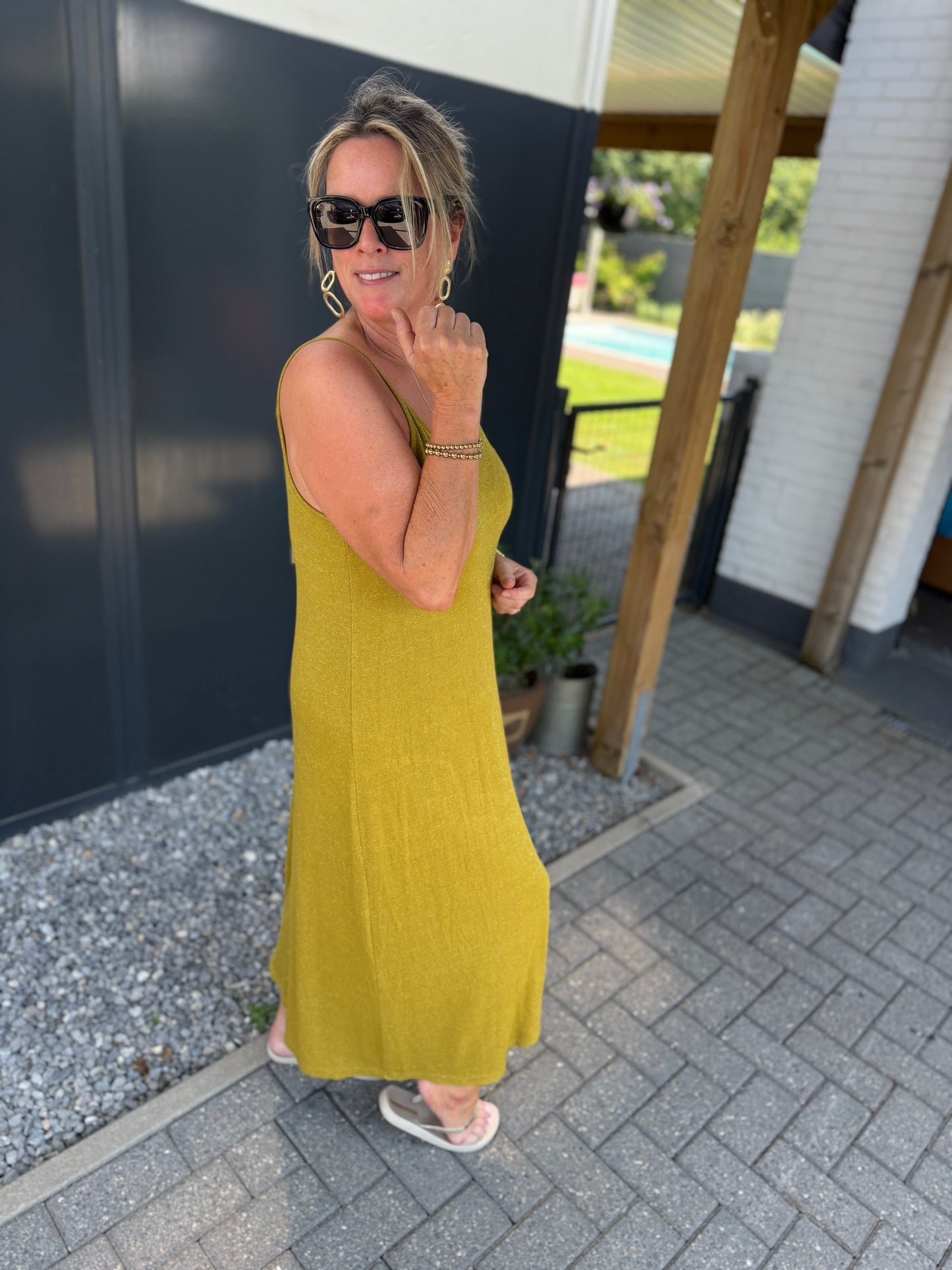 Zomerse jurk met lurex