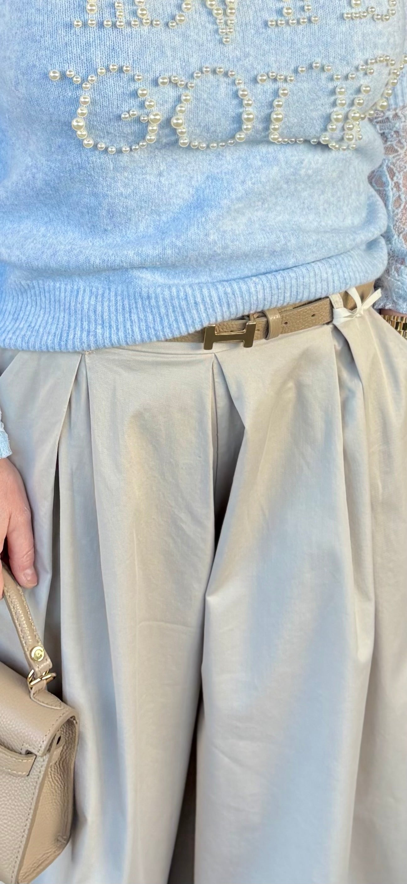 Riem met gesp echt leder