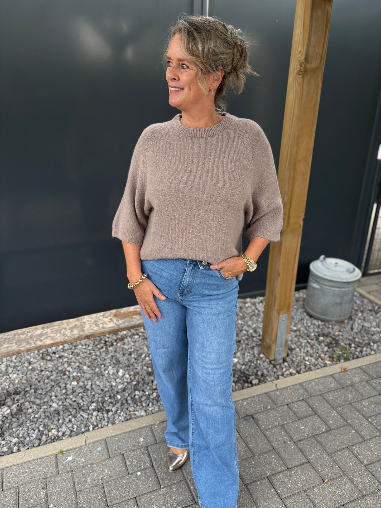 Jeans met mooie knoopjes